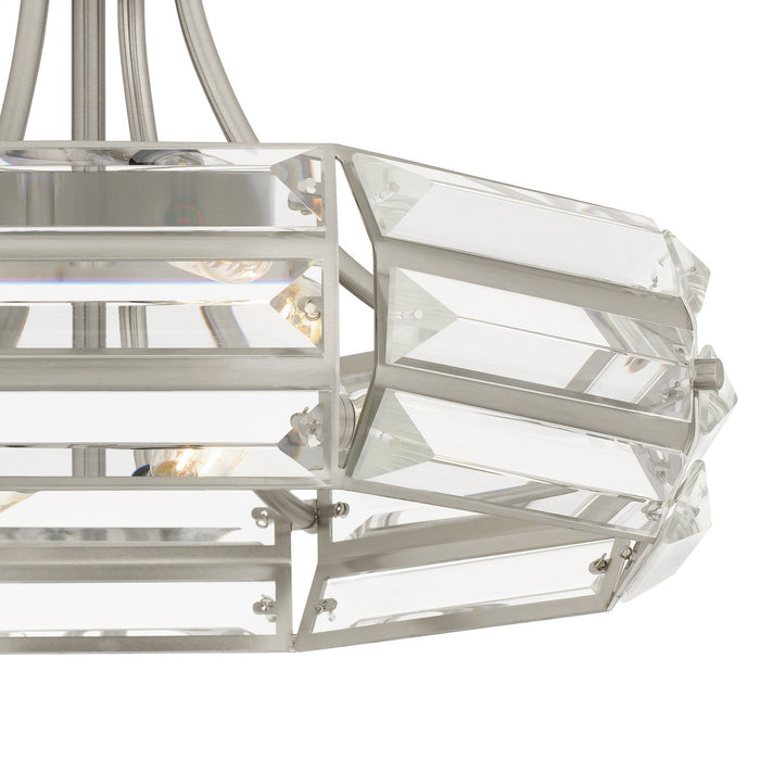 Quoizel QSF6209BN Four Light Semi Flush Mount, Brushed Nickel