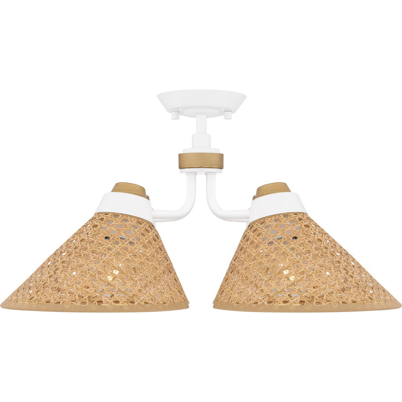Quoizel QSF6218W Four Light Semi Flush Mount, Matte White