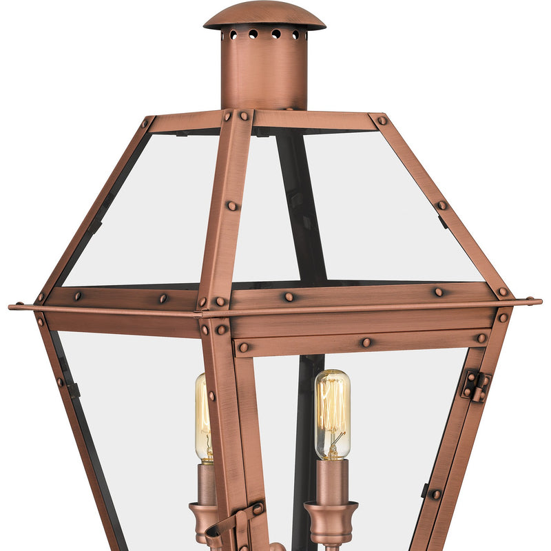 Quoizel RO9110AC Two Light Outdoor Pier Base, Aged Copper