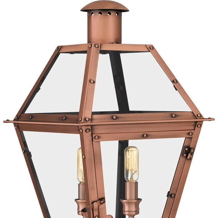Quoizel RO9110AC Two Light Outdoor Pier Base, Aged Copper