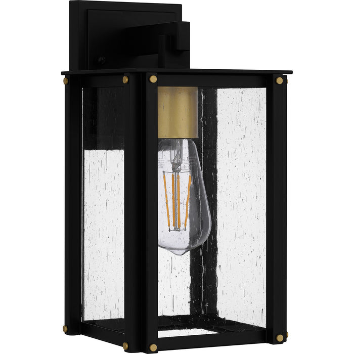 Quoizel ROB8406MBK One Light Outdoor Wall Mount, Matte Black