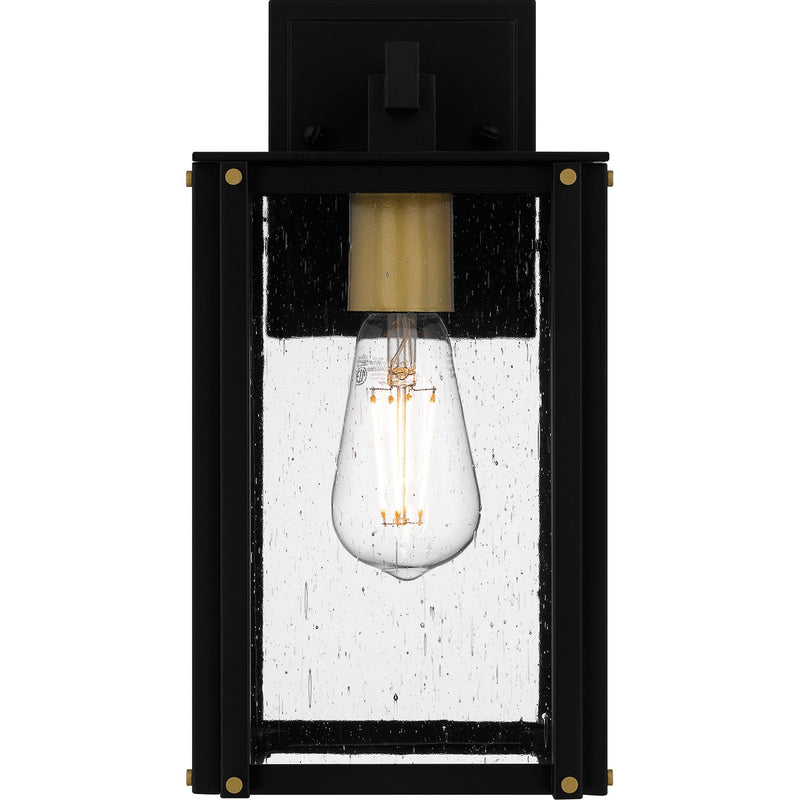Quoizel ROB8406MBK One Light Outdoor Wall Mount, Matte Black
