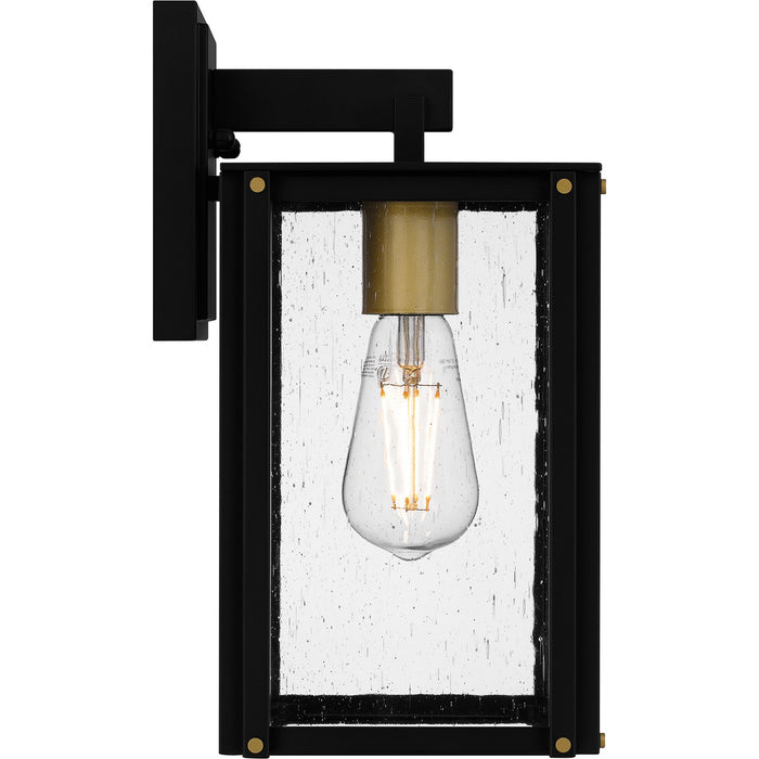 Quoizel ROB8406MBK One Light Outdoor Wall Mount, Matte Black