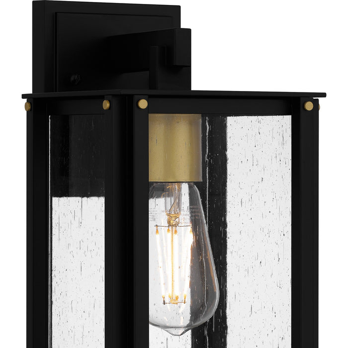 Quoizel ROB8406MBK One Light Outdoor Wall Mount, Matte Black