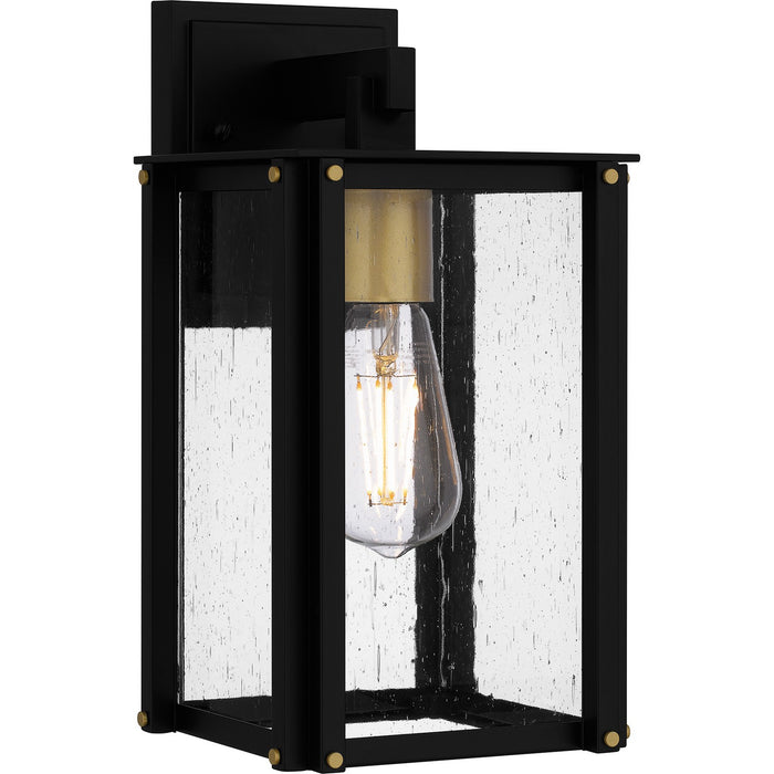 Quoizel ROB8406MBK One Light Outdoor Wall Mount, Matte Black