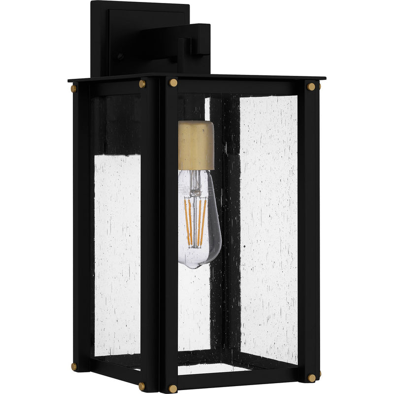 Quoizel ROB8408MBK One Light Outdoor Wall Mount, Matte Black
