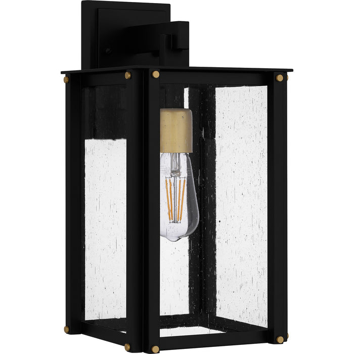Quoizel ROB8408MBK One Light Outdoor Wall Mount, Matte Black