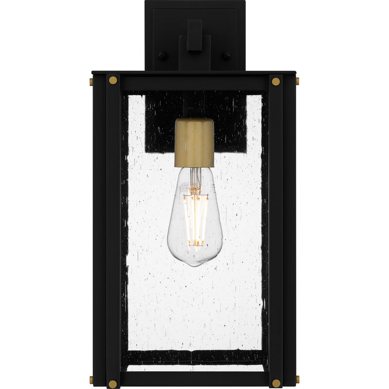 Quoizel ROB8408MBK One Light Outdoor Wall Mount, Matte Black