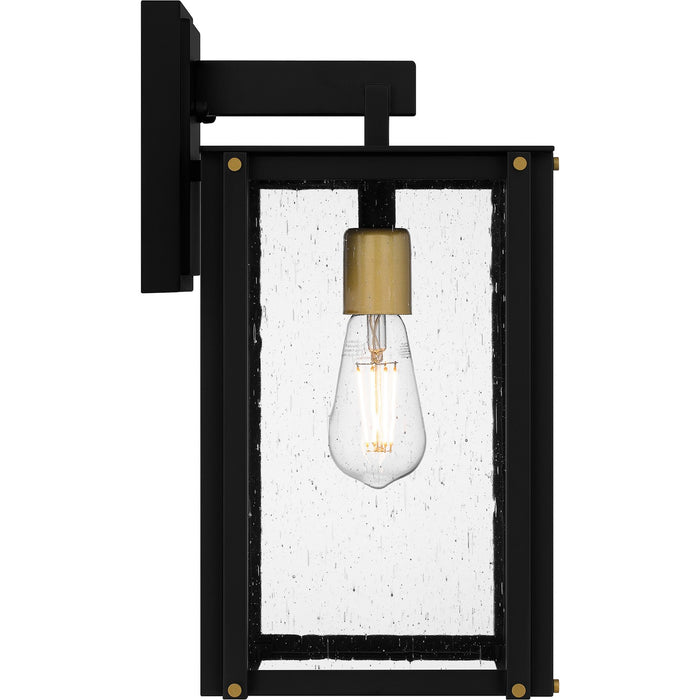 Quoizel ROB8408MBK One Light Outdoor Wall Mount, Matte Black