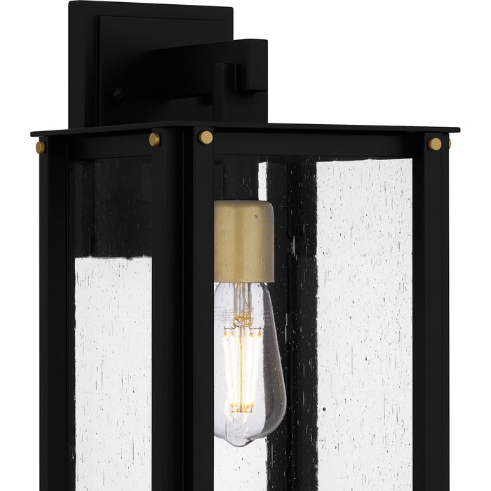 Quoizel ROB8408MBK One Light Outdoor Wall Mount, Matte Black