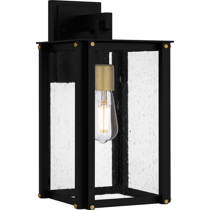 Quoizel ROB8408MBK One Light Outdoor Wall Mount, Matte Black