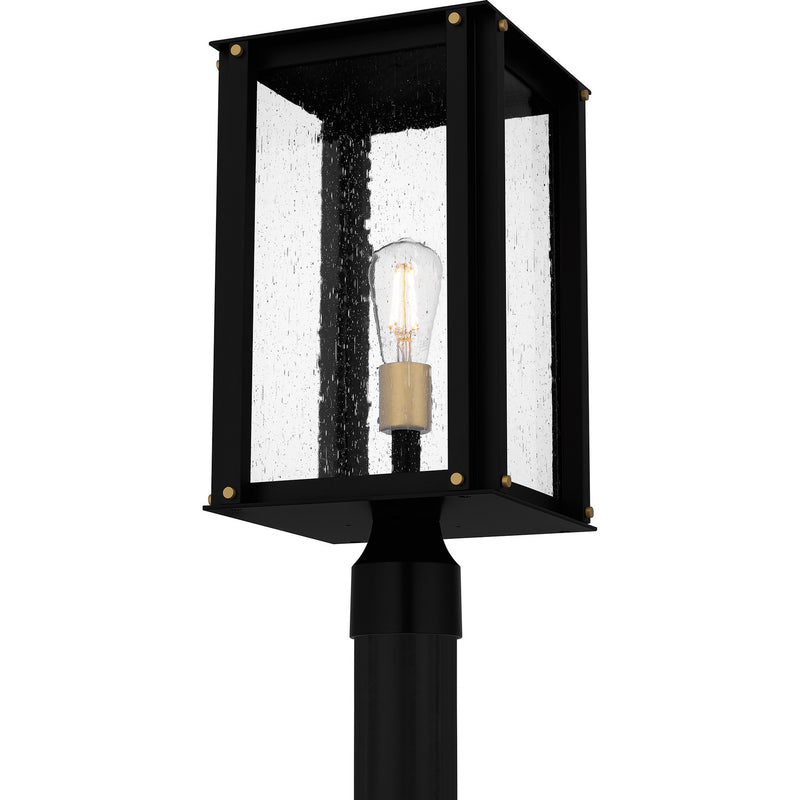 Quoizel ROB9009MBK One Light Outdoor Post Mount, Matte Black