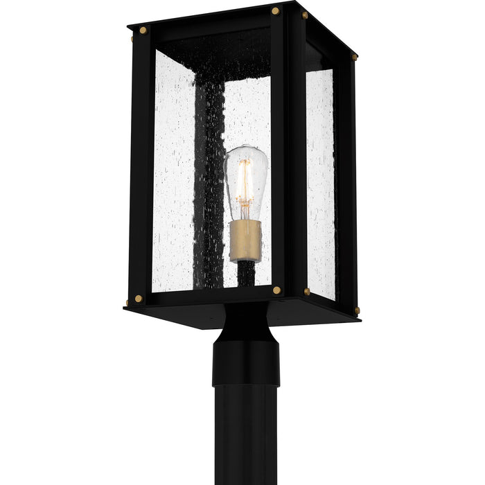 Quoizel ROB9009MBK One Light Outdoor Post Mount, Matte Black