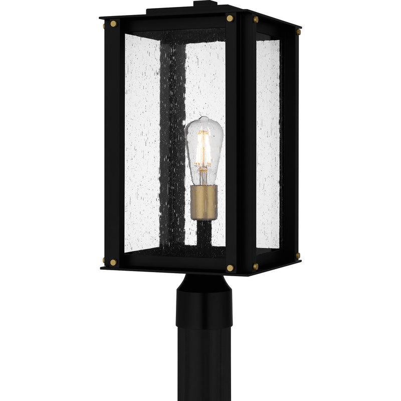 Quoizel ROB9009MBK One Light Outdoor Post Mount, Matte Black