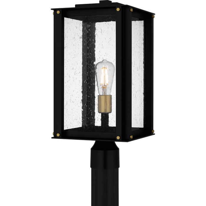 Quoizel ROB9009MBK One Light Outdoor Post Mount, Matte Black