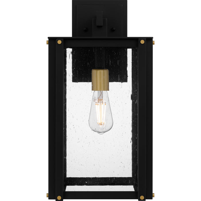 Quoizel ROB8409MBK One Light Outdoor Wall Mount, Matte Black