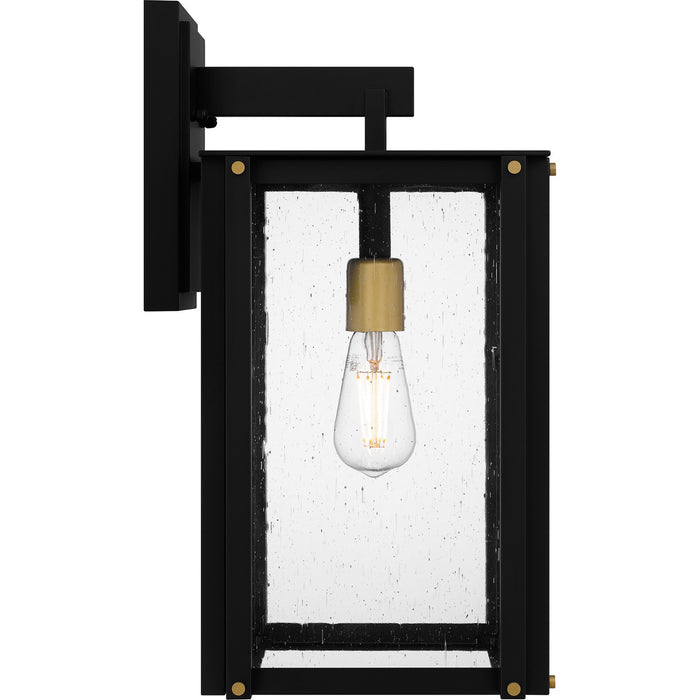 Quoizel ROB8409MBK One Light Outdoor Wall Mount, Matte Black
