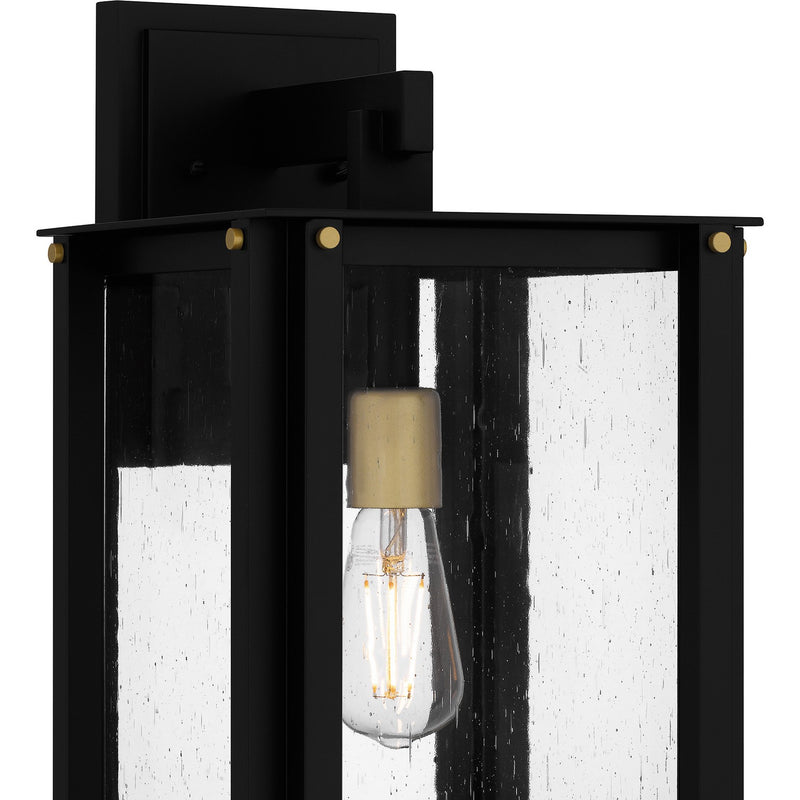 Quoizel ROB8409MBK One Light Outdoor Wall Mount, Matte Black