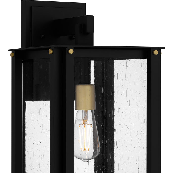 Quoizel ROB8409MBK One Light Outdoor Wall Mount, Matte Black