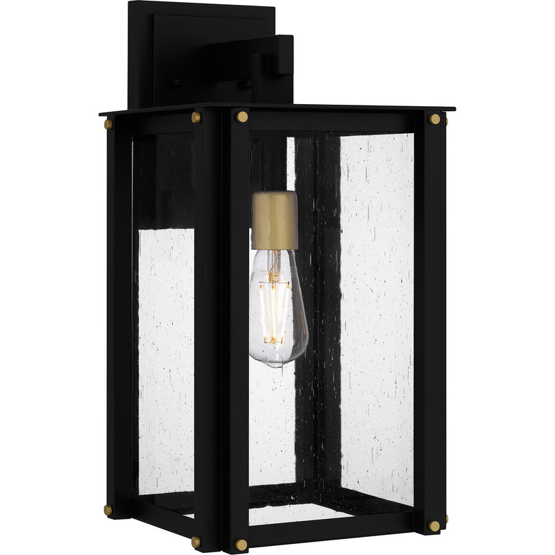 Quoizel ROB8409MBK One Light Outdoor Wall Mount, Matte Black