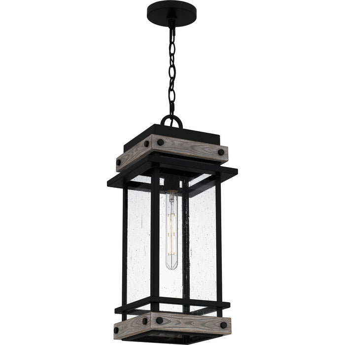 Quoizel SAD1909MBK One Light Outdoor Hanging Lantern, Matte Black