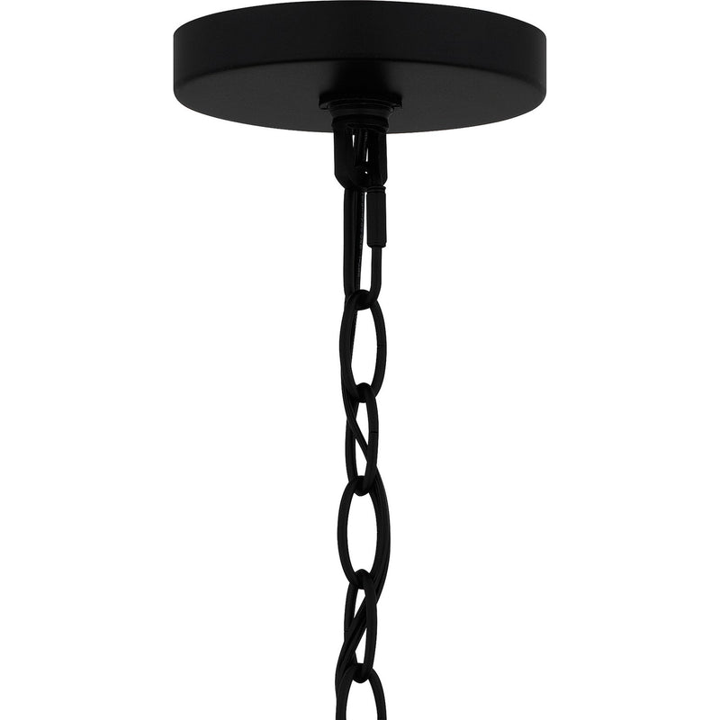 Quoizel SAD1909MBK One Light Outdoor Hanging Lantern, Matte Black