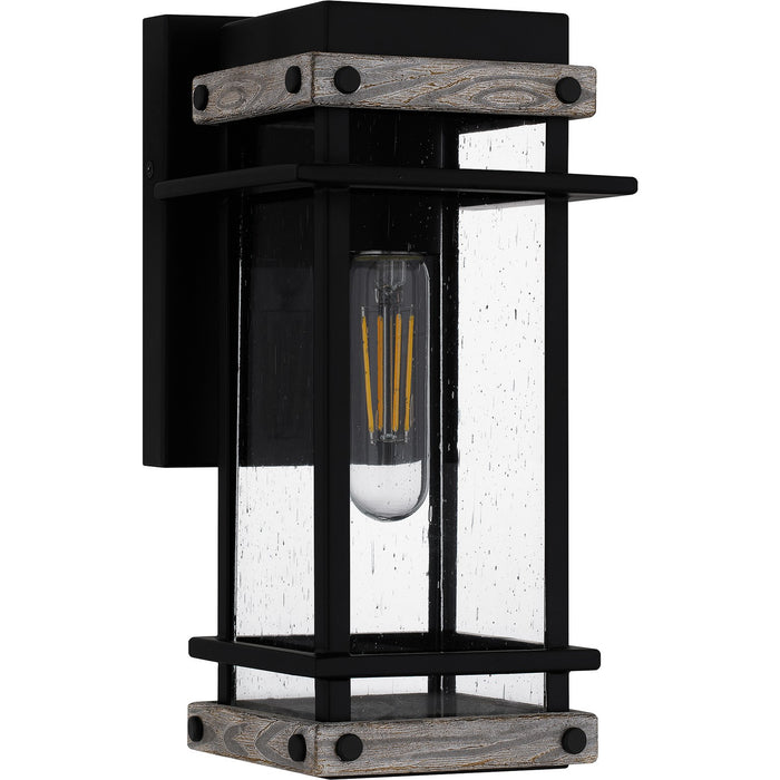 Quoizel SAD8405MBK One Light Outdoor Wall Mount, Matte Black