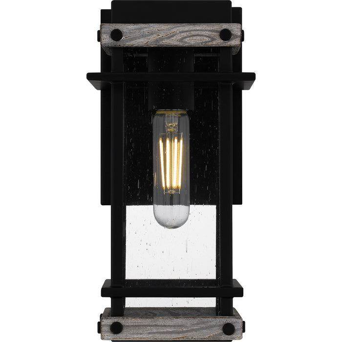 Quoizel SAD8405MBK One Light Outdoor Wall Mount, Matte Black