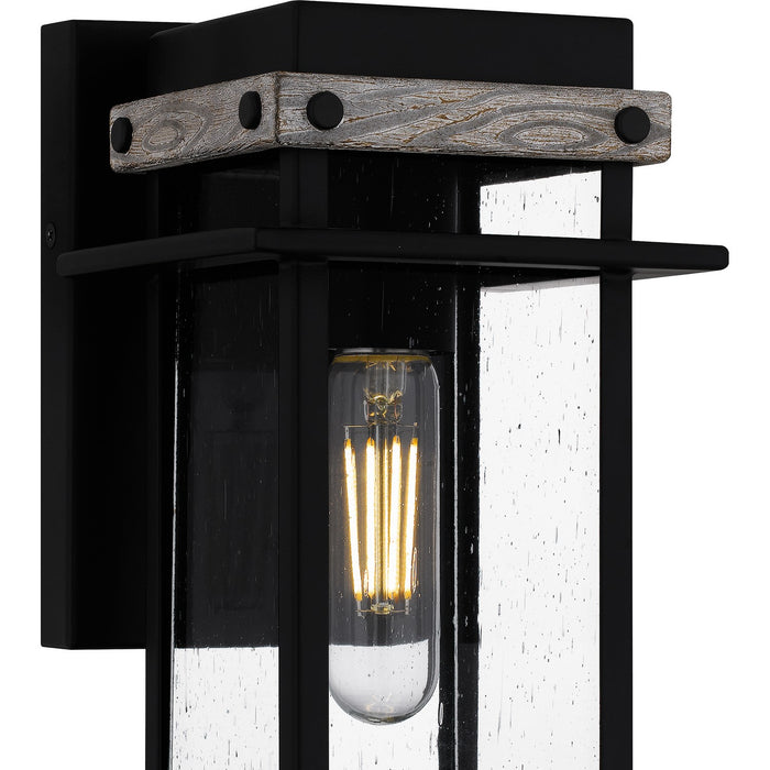 Quoizel SAD8405MBK One Light Outdoor Wall Mount, Matte Black