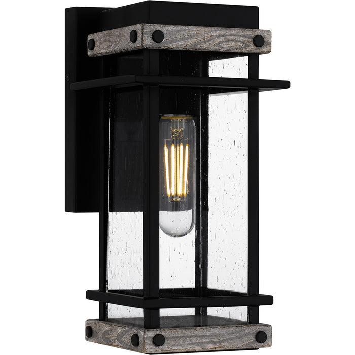 Quoizel SAD8405MBK One Light Outdoor Wall Mount, Matte Black