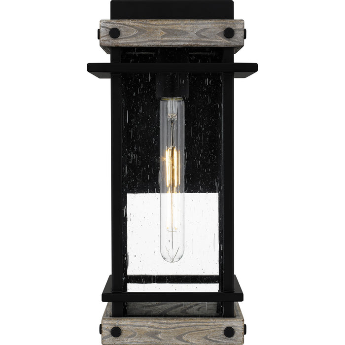 Quoizel SAD8407MBK One Light Outdoor Wall Mount, Matte Black