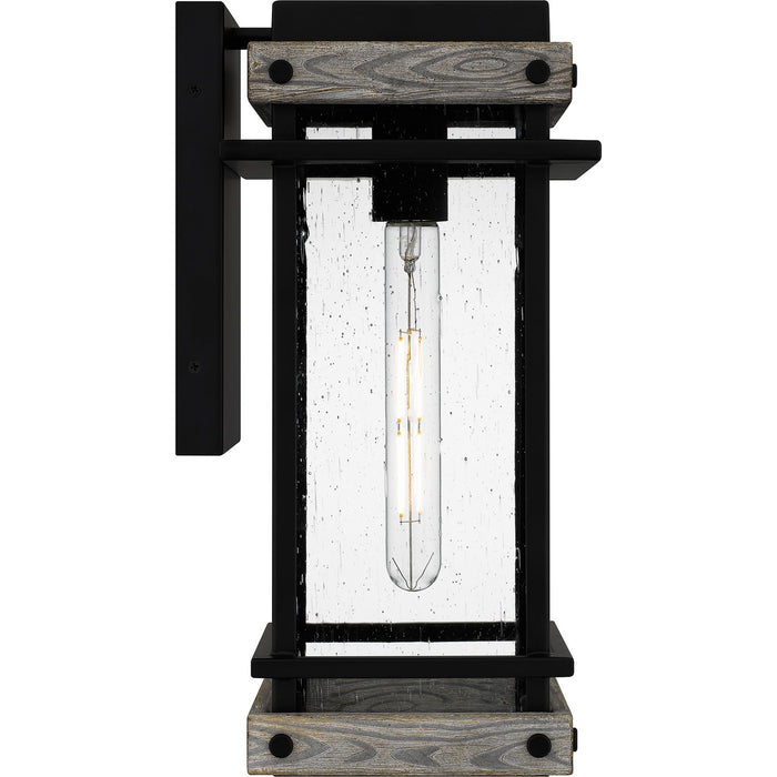 Quoizel SAD8407MBK One Light Outdoor Wall Mount, Matte Black