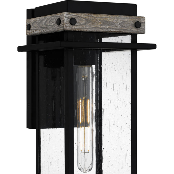 Quoizel SAD8407MBK One Light Outdoor Wall Mount, Matte Black