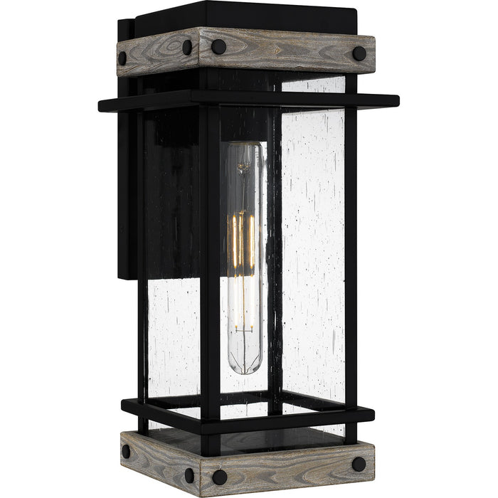 Quoizel SAD8407MBK One Light Outdoor Wall Mount, Matte Black