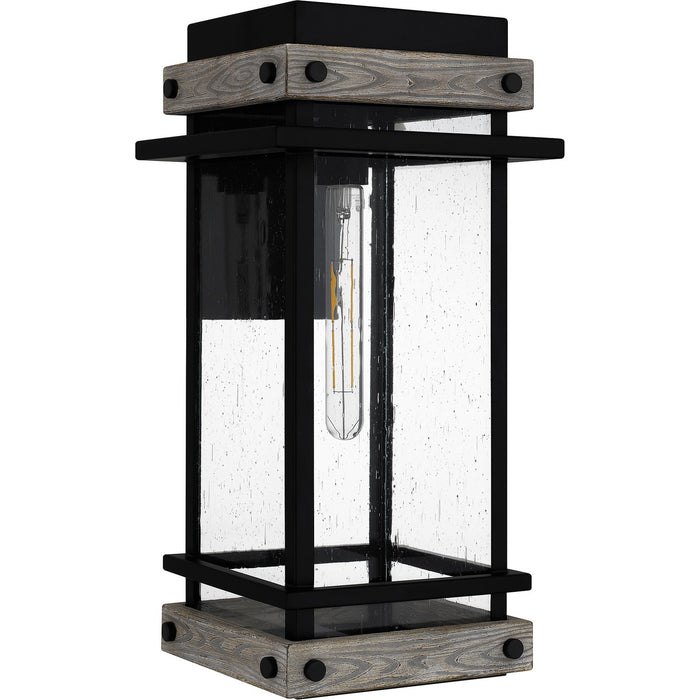 Quoizel SAD8409MBK One Light Outdoor Wall Mount, Matte Black