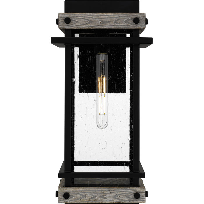 Quoizel SAD8409MBK One Light Outdoor Wall Mount, Matte Black