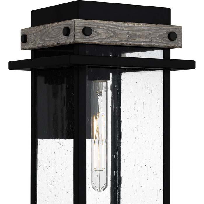 Quoizel SAD8409MBK One Light Outdoor Wall Mount, Matte Black