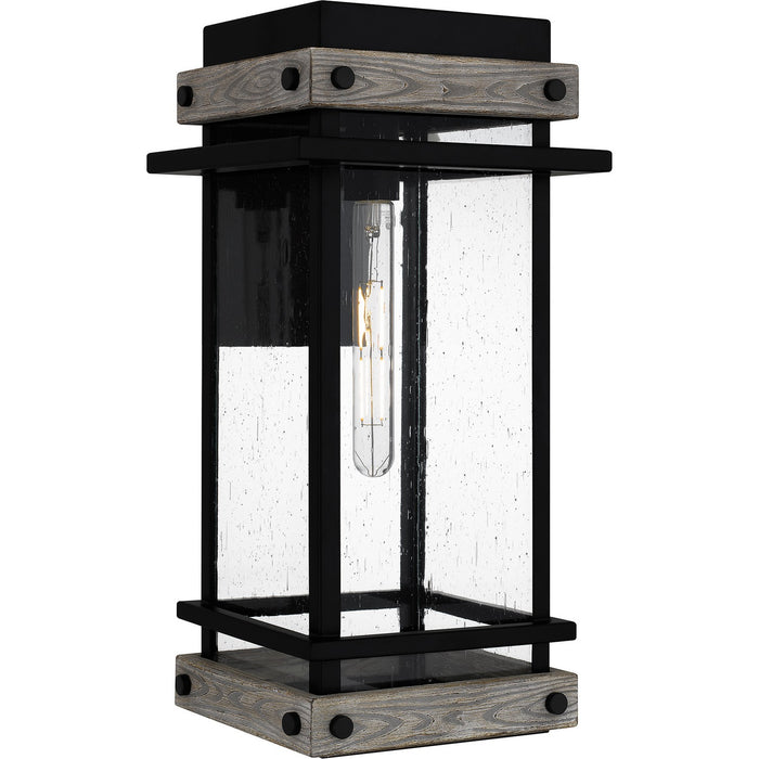Quoizel SAD8409MBK One Light Outdoor Wall Mount, Matte Black