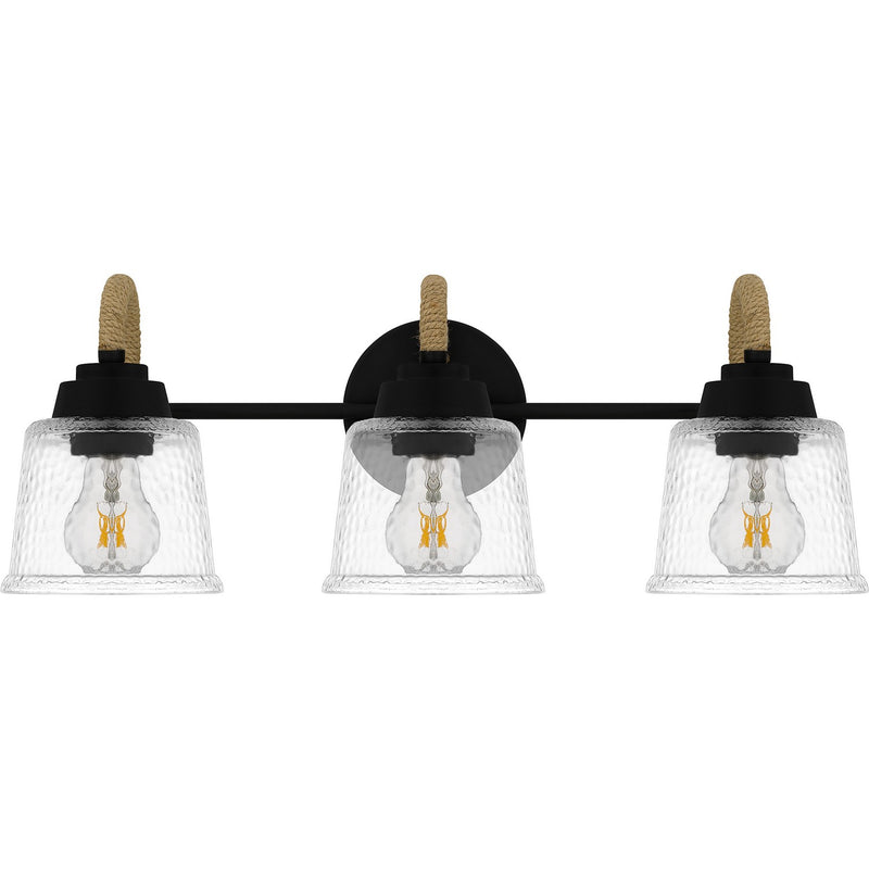 Quoizel SEB8622MBK Three Light Bath, Matte Black