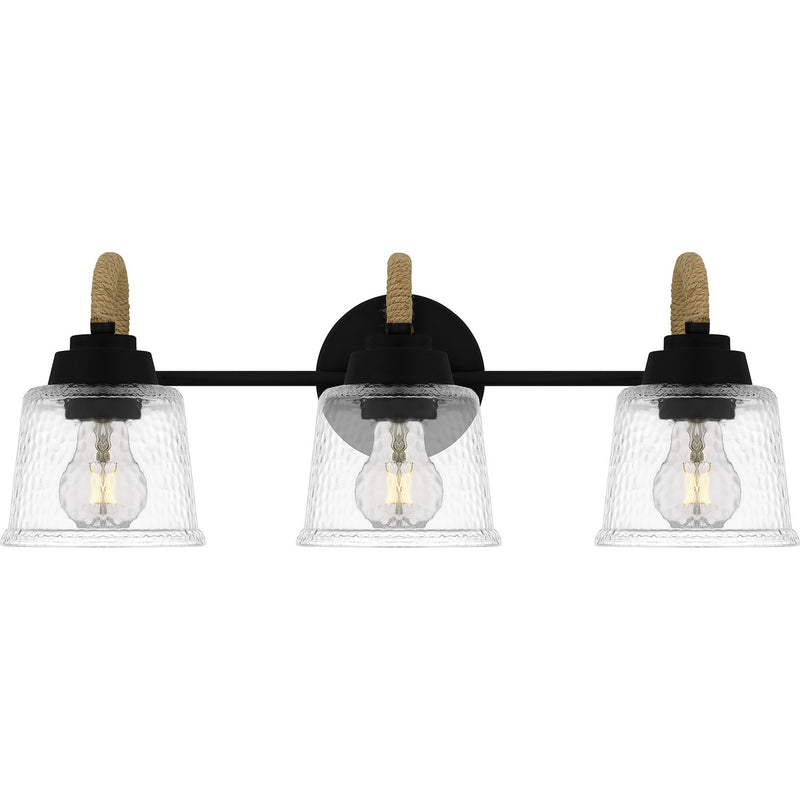 Quoizel SEB8622MBK Three Light Bath, Matte Black