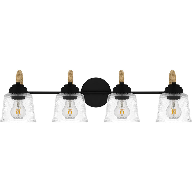Quoizel SEB8631MBK Four Light Bath, Matte Black