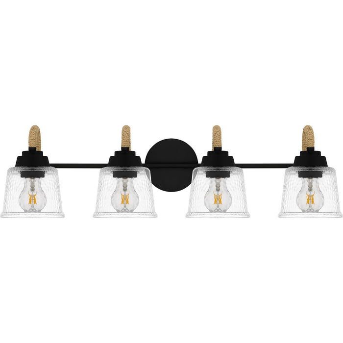 Quoizel SEB8631MBK Four Light Bath, Matte Black