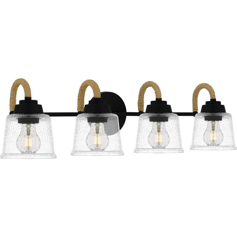 Quoizel SEB8631MBK Four Light Bath, Matte Black