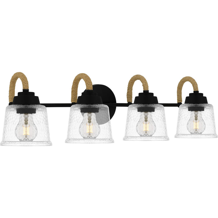 Quoizel SEB8631MBK Four Light Bath, Matte Black