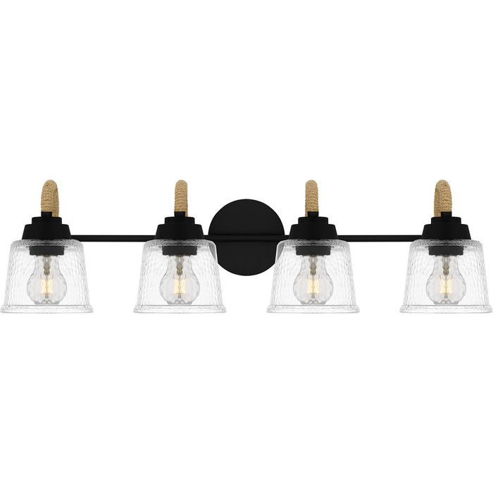 Quoizel SEB8631MBK Four Light Bath, Matte Black