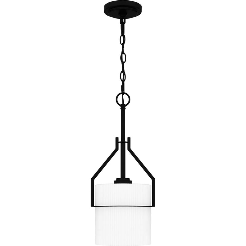 Quoizel SEY1508MBK One Light Mini Pendant, Matte Black