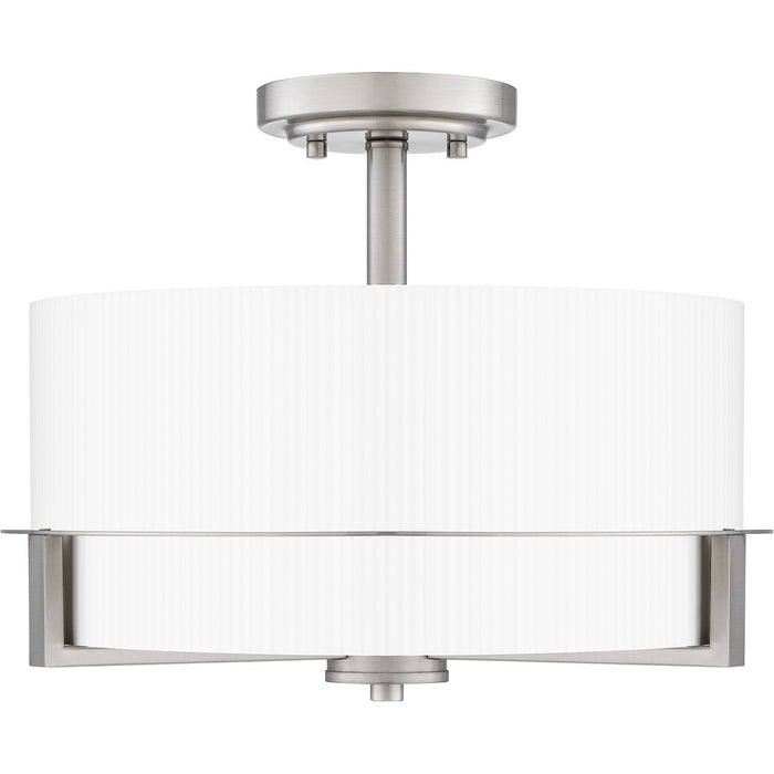 Quoizel SEY1715BN Three Light Semi Flush Mount, Brushed Nickel