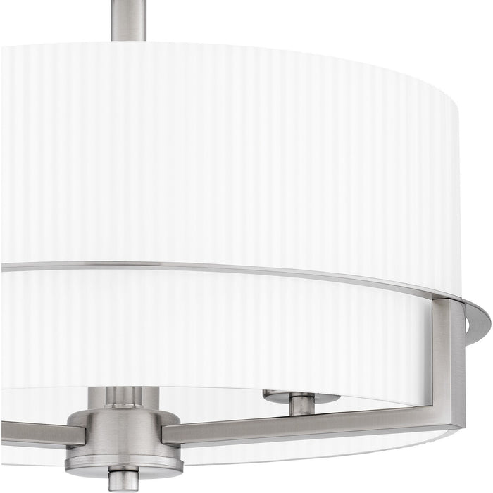 Quoizel SEY1715BN Three Light Semi Flush Mount, Brushed Nickel