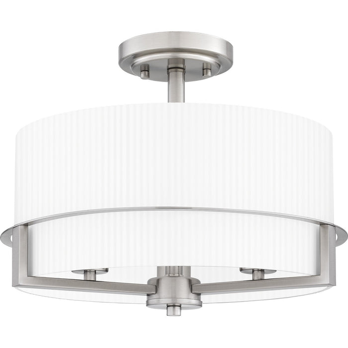 Quoizel SEY1715BN Three Light Semi Flush Mount, Brushed Nickel