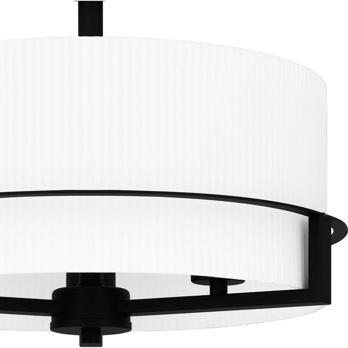 Quoizel SEY1715MBK Three Light Semi Flush Mount, Matte Black